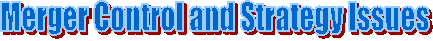 Merger Control and Strategy Issues